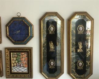 Many decorative wall pieces