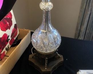 Beautiful cut crystal lamp