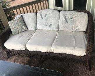 Wicker Sofa w Cushions $ 220.00