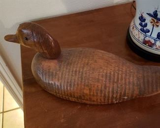 Hand Carved Signed Duck Decoy