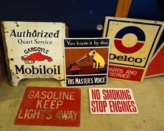 Original  signs except "the master's voice" is a reproduction