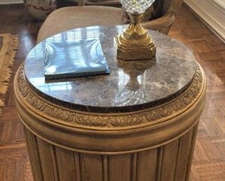 One of two side tables/pedestals 