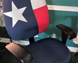 Texas red, white, and blue office chair