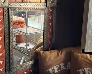UT mirror and pillows