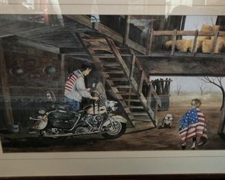 Framed Harley art - "Every Day is a Parade"