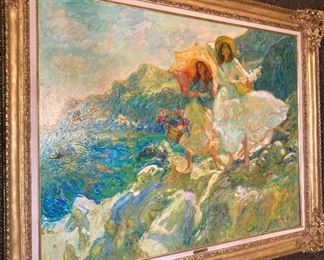 "On the Cliff" by Beltran Bonfill  (His entire professional life had really been an exploration of the effect of light in Mediterranean culture. The idea of space and the use of filtered light, indeed, exemplify his work.)