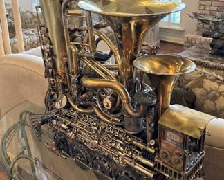 John Soderberg locomotive made from musical instruments