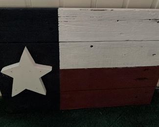 Red, white, and blue board flag