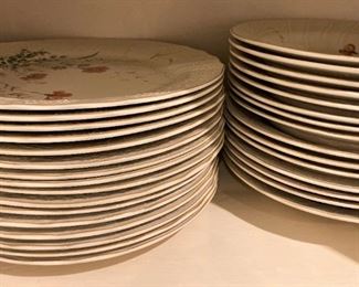 Mikasa fine ivory "Margaux" dinner plates and bowls