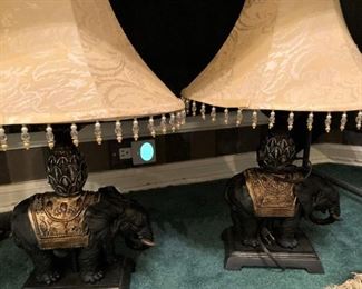Elephant lamps with darling shades