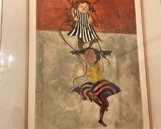 "Two Girls Jumping Rope"  by Artist Graciela Rodo Boulanger 