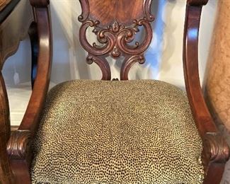 Antique chair with intricate carving