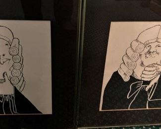 Judge caricatures 