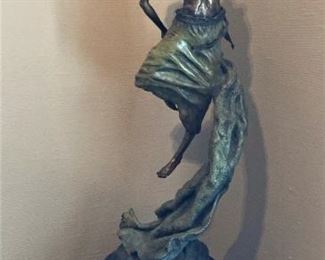 "Morning Star" bronze sculpture by John Soderberg; he circled the world eight times and visited more than 40 countries before graduating high school in Bangkok, Thailand. 
