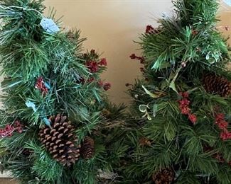 Two small Christmas trees