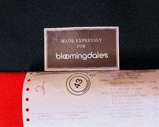 Sofa Set is made for Bloomingdales