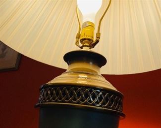 Lamp with Steel Ornate Base