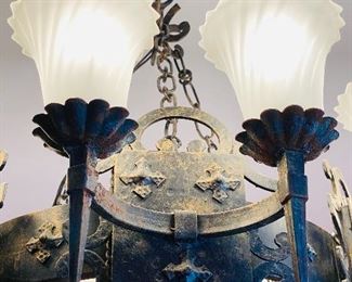 Notice the elaborate details in this One of a Kind Antique Chandelier imported from Malta