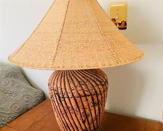 Lamp with Woven Base