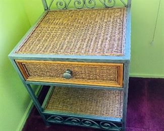 Rattan Side Table in Bedroom 1