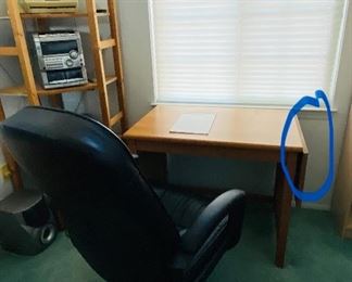 Office Table with Drop Leaf (encircled on the right)