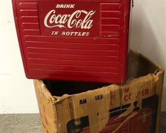 Coca Cola Metal Cooler With Original Box