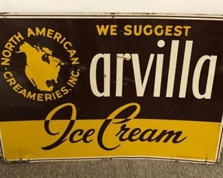 Metal Arvilla Ice Cream Sign