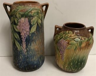 Roseville Pottery "Wisteria" Vases