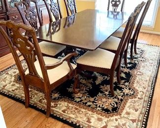 Mahogany Dining Table and 8 Chairs