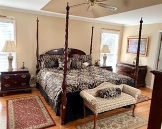 4 Poster Mahogany King Bed