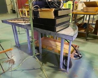 Galvanized Quarter Round Display Tables (2)