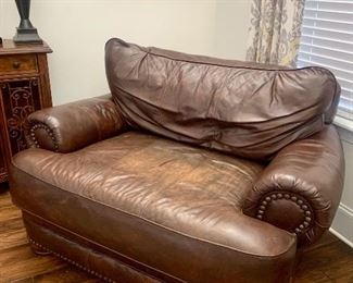 Oversized leather chair