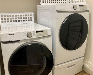 Front load Samsung washing machine and electric dryer