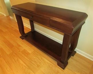 •	Item 21: Console/hall/sofa table with one drawer. 49”wide x 17.25”deep x 30.5”tall. PRICE: $125.00