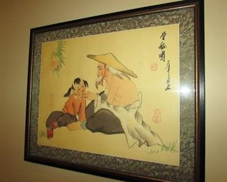 •	Item 44: Framed Asian-style print. 18.5” x 15.5”. PRICE: $40.00