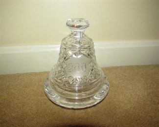 •	Item 47: 2-piece signed Waterford crystal bicentennial bell. 4.5” tall. PRICE: $20.00