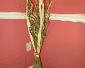 •	Item 81: Faux grass in terracotta planter. Approximately 40” tall x 12” wide. PRICE: $20.00