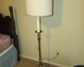•	Item 97: Vintage Frederick Cooper floor lamp. Wear to finish as expected for vintage age. This lamp is not a 3-way. 12” wide at shade x 56.5” tall. PRICE: $75.00