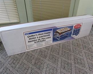 •	Item 112: Dritz 3129 quilter’s floor frame. Never used—still in box. PRICE: $50.00