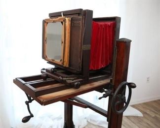 8x10 Century Studio Camera on rolling stand
