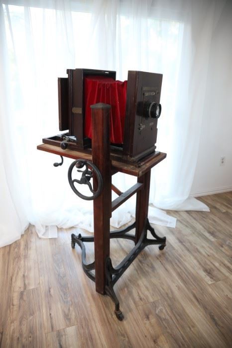 8x10 Century Studio Camera on rolling stand