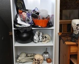 More Halloween decor and bookshelves