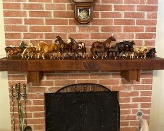 LARGE COLLECTION OF BRYER HORSES 