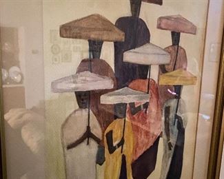 PEARL JOHNSTON / PEOPLE WITH UMBRELLAS 