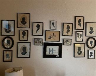 COLLECTION OF 1930/1940 PAPER CUT SILHOUETTES/ SIGNED