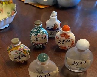 COLLECTION OF SNUFF BOTTLES