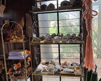 Crystals, Geodes, Wind chimes, Shells 