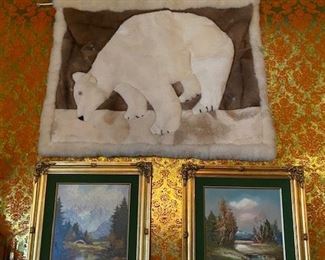 Alpaca Wall Hanging, Ornate framed art