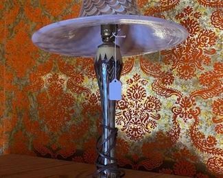 Artist Signed Glass Lamp