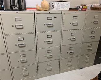 $45 EACH ~( 12~ AVAILABLE )HON COMPANY FOUR ~ DRAWER METAL 514PL 510 SERIES ~ FULL SUSPENSION FILE CABINET ~ 